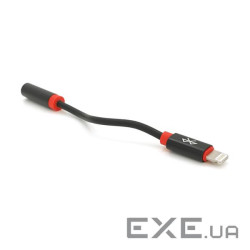 Кабель-перехідник KIN KY-202 Jack 3.5mm(F) => Lighting(M), 0.1м, Black, Box , Black, Box
