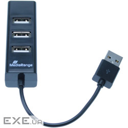 Концентратор MediaRange USB 2.0 hub 1:4, bus-powered, black (MRCS502)