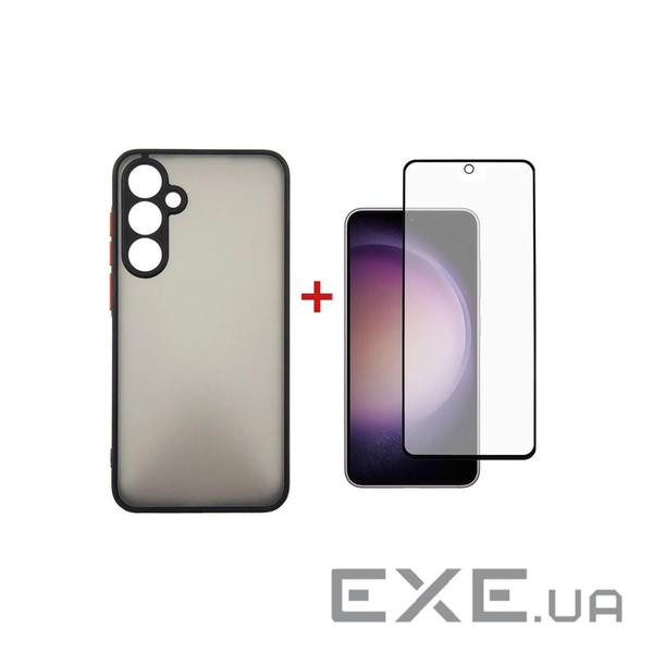 Чохол для мобільного телефону Dengos Kit for Samsung Galaxy S23 FE case + glass (Black) (DG-KM-11)