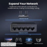 Комутатор Ugreen, 5-Port Gigabit Ethernet Switch (CM833)