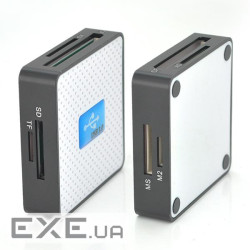 Кардрідер універсальний USB 3.0 HDH-939 SD / MMC / MS / TF / M2, USB2.0, White, виблискуючи (HDH-939 White)