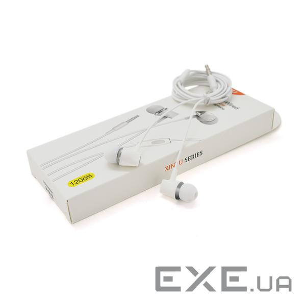 Навушники iKAKU KSC-205 XINYU, White, Mini jack / 3.5мм, вакуумні, кабель 1.2 м (KSC-205 White)