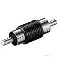Перехідник аудіо RCA M/M,адаптер Nickel,чорний (75.01.1609-1) (75.01.1609-1)