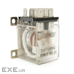 Реле JQX-12F. power relay, DC12V 30A 250VAC 47*32*34mm
