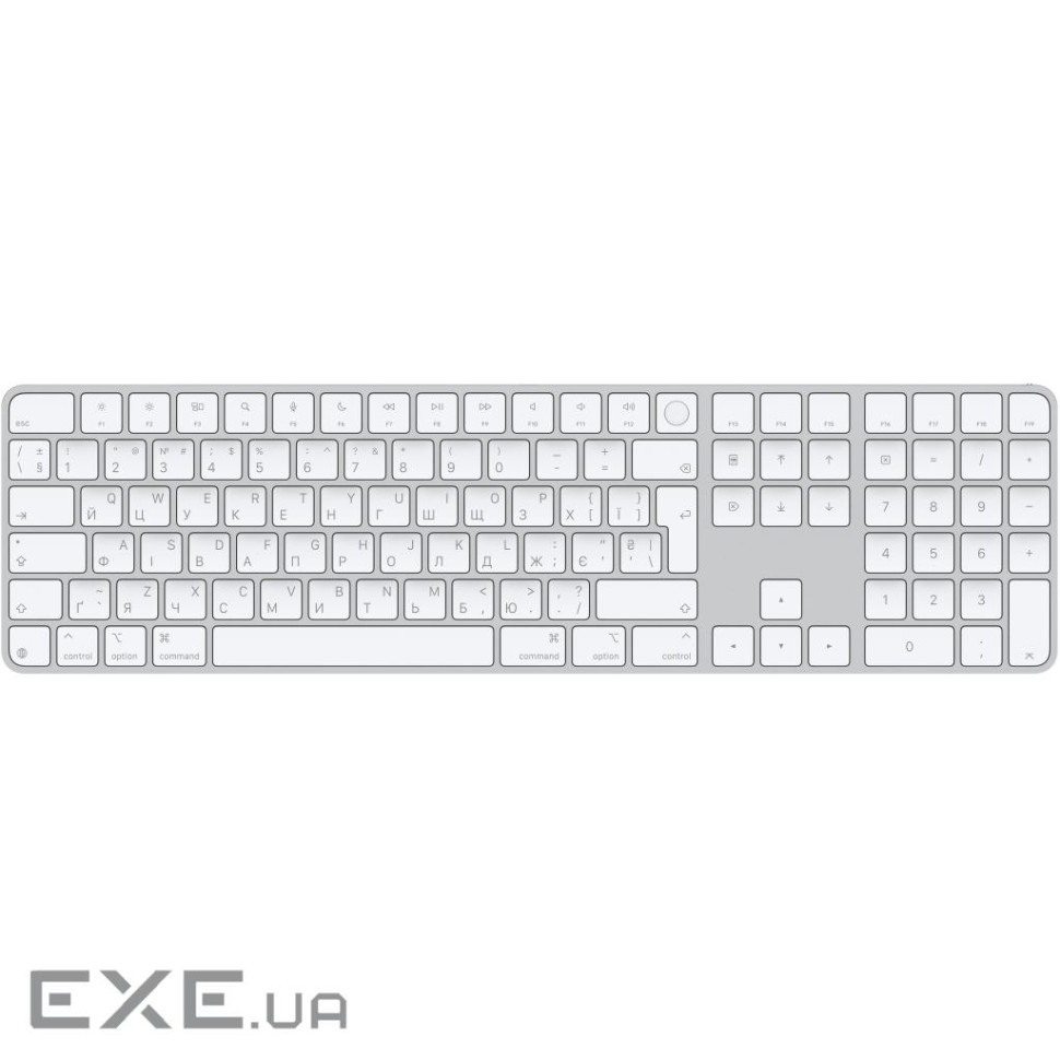 Magic Keyboard with Touch ID and Numeric Keypad for Mac models with Apple silicon - Ukra (MXK73UA/A)