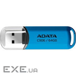 Флешка ADATA C906 64GB USB2.0 Blue (AC906-64G-RWB)