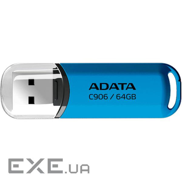 Флешка ADATA C906 64GB USB2.0 Blue (AC906-64G-RWB)