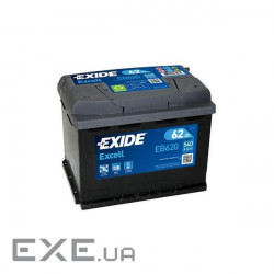 Акумулятор автомобільний EXIDE EXCELL 62A (EB620)