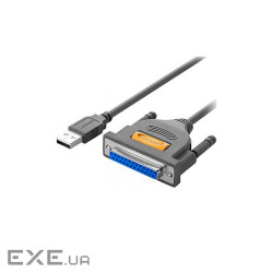 Кабель для принтера USB 2.0 to DB25 2.0m US167 black Ugreen (20224)