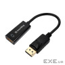 Перехідник HDMI F to DisplayPort M 4K30Hz black ColorWay (CW-AD-DPHD)