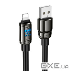 Кабель Hoco U143, Lightning-USB, 2,4 A, довжина 1,2 м, Black, BOX (Hoco U143LB)