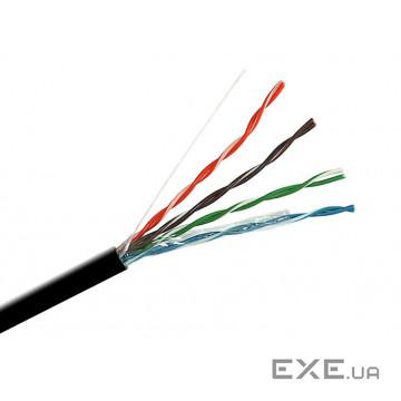 Кабель UTP кат.5е, PE, 4 пари, 4x2x0.50, 305м, чорний ДКЗ 5600
