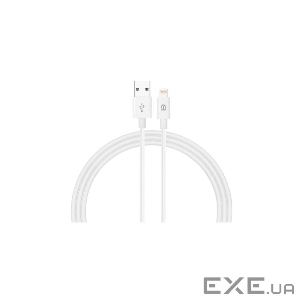 Дата кабель USB 2.0 AM to Lightning 1.2m AMD818L white Armorstandart (ARM64302)