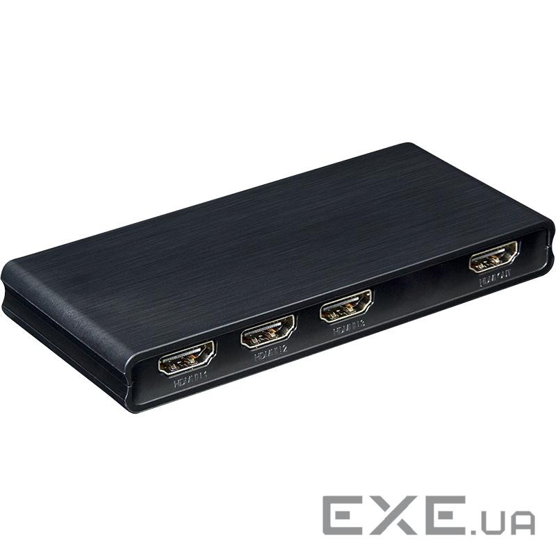 Комутатор PowerPlant HDMI 2.0 3х1 з ІЧ-пультом дистанційного керування (HDSW3X1) (CA915941)