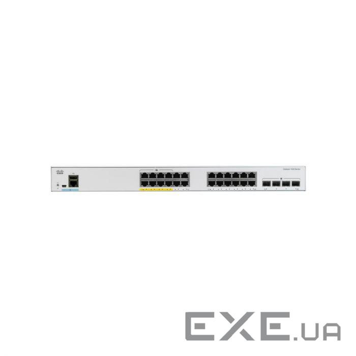 Комутатор Catalyst 1000 24port GE, Full POE, 4x10G SFP (C1000-24FP-4X-L)