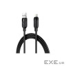 Дата кабель USB 2.0 AM to Lightning 2.0m 2.4A TPE black Acefast (6974316286271)