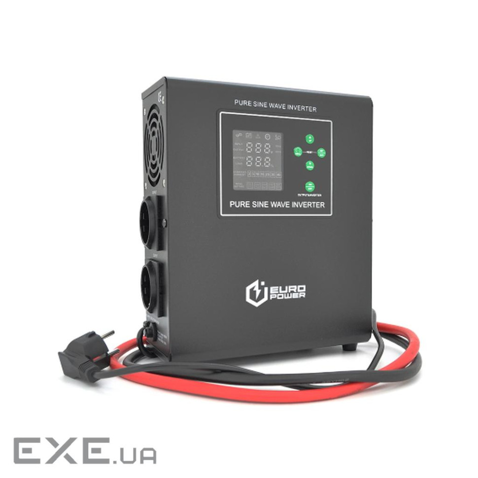 ДБЖ з правильною синусоїдою Europower EPWM-MPS-800 / 12 (500 Вт) 3 / 5 / 10 / 15А, під зовнішню АКБ