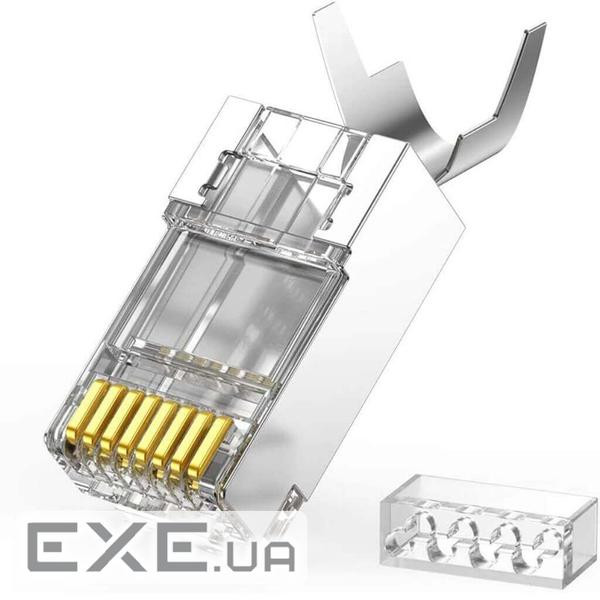 Конектор мережевий FreeEnd-RJ45 STP7,конектор cat.7 Gold up to 23AWG,срібний (84.00.7025-1) (84.00.7025-1)
