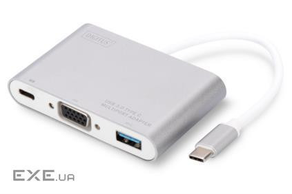 Перехідник Type-C to VGA/USB 3.0/Type-C Digitus (DA-70839)