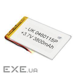Літій-полімерний акумулятор 4*60*115mm 3,7V (Li-ion 3.7В 3500мА&middot,год) (0460115) ) (0460115)