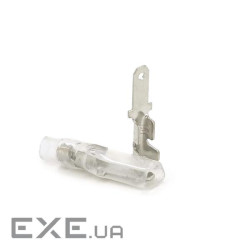 Клема ножова тато, 2.8 мм, дріт 0.5-1.5, неізольована, латунь, з силіконовим ковпачком, 100шт (TK-M) (TK-M)