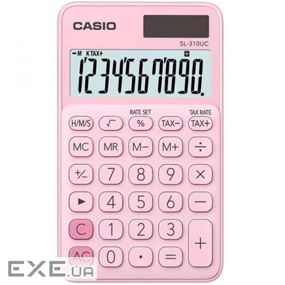 Калькулятор Casio SL-1000SC-PK-W-EP, рожевий (CALC-CAS-SL-310UC-PK)