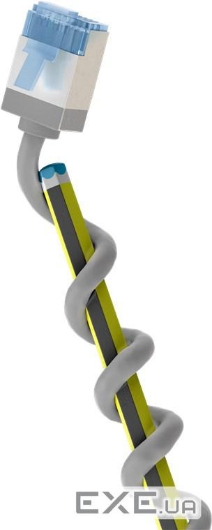 Патч-корд неекранований RJ45 FTP6a 2.0m,patch Slim U-Flexi LSOH PoE+ Cu,сірий (75.07.4308-1)