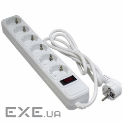Мережевий фільтр живлення PATRON 3m (SP-1063W), 6 розеток White (EXT-PN-SP-1063W)