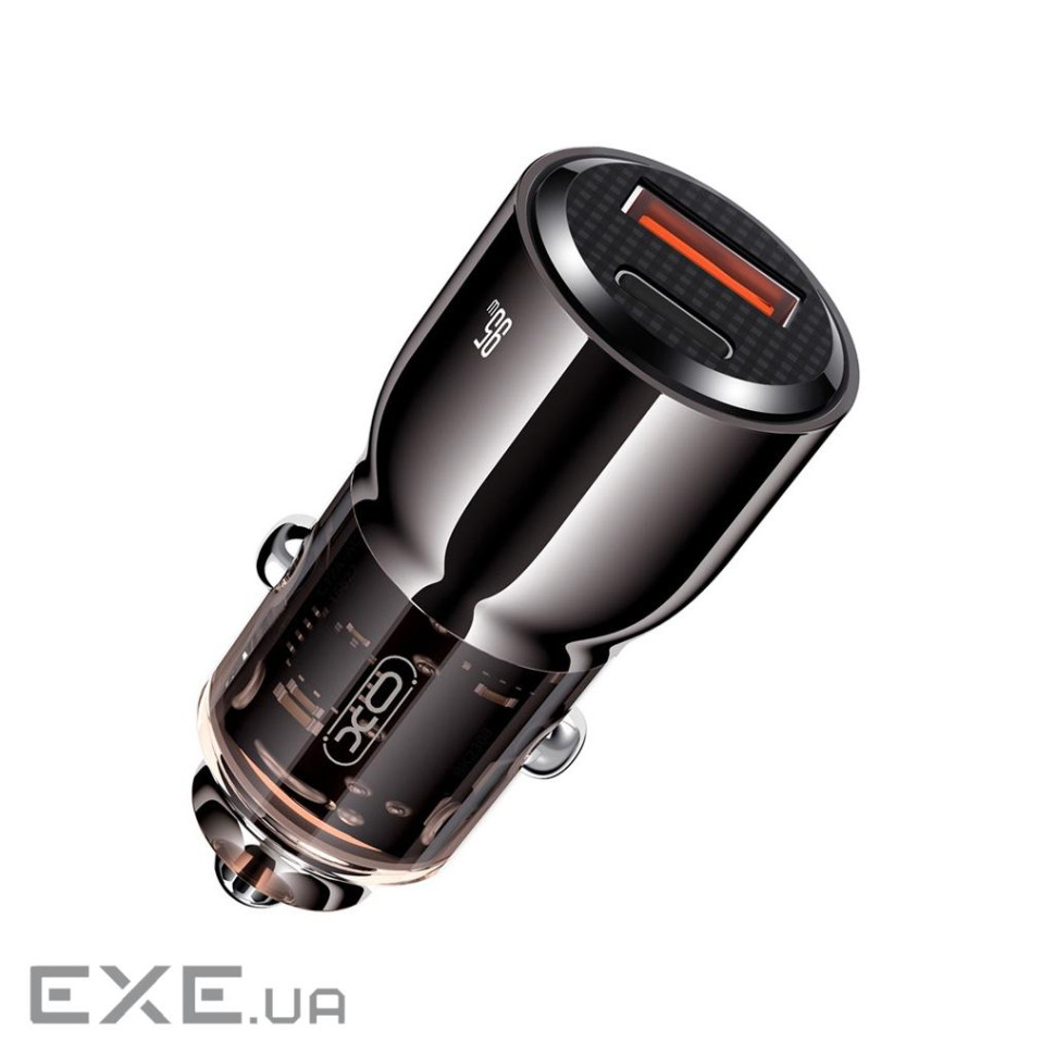 Зарядний пристрій XO CC58 USB-C PD65W + USB-A 30W Gray (CC58_Tarnish)