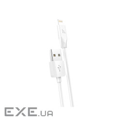 Кабель HOCO X1 USB to iP 2.4A, 1m, PVC, PVC connectors, White (6957531032007)