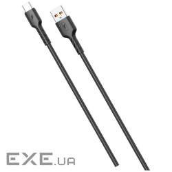 Кабель SkyDolphin S07T TPE High Elastic Line USB - USB Type-C (M/M), 1 м , Black (SDUSB-000596)