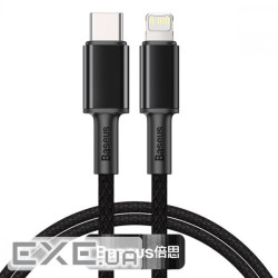 Кабель Baseus High Density Braided Type-C to Lightning PD 20W 1M Чорний (CATLGD-01) (CATLGD-01 1м )