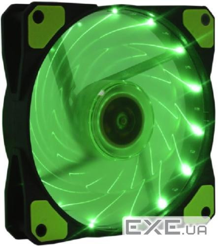 Вентилятор 140 mm Cooling Baby 14025S Green, 140x140x25мм HB 1200 об/хв 25дБ, SB 12В 0.25A, 4pin