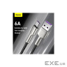 Дата кабель USB 2.0 AM to USB-C 1.0m Cafule Metal 66W black Baseus (CAKF000101)