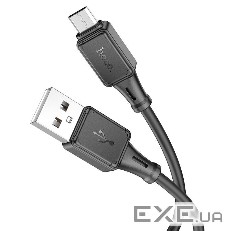 Кабель Hoco X101 Silicone, Micro-C-USB, 2,4А, довжина 1м, Black, BOX (Hoco X101MB)