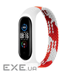 Ремінець BeCover Elastic Nylon Style для Xiaomi Mi Smart Band 5/Mi Smart Band 6 Size L Red/W (706159)