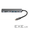 Порт-реплікатор VINGA Type-C to HDMI + 2 x USB-A + 2 x Type-C + SD + TF Aluminium (VCPHTC7AL)