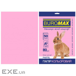 Папір Buromax А4, 80g, PASTEL pink, 50sh (BM.2721250-10)