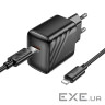 Мережевий зарядний пристрій HOCO CS24A Puerto single-port PD25W charger set (C to iP (6942007639767)