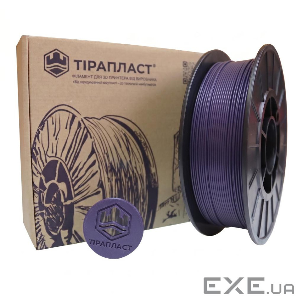 Пластик для 3D-принтера Тірапласт PLA pearl 1.75 мм 0,75кг violet (25288/25270) (2528 (25288//25270)
