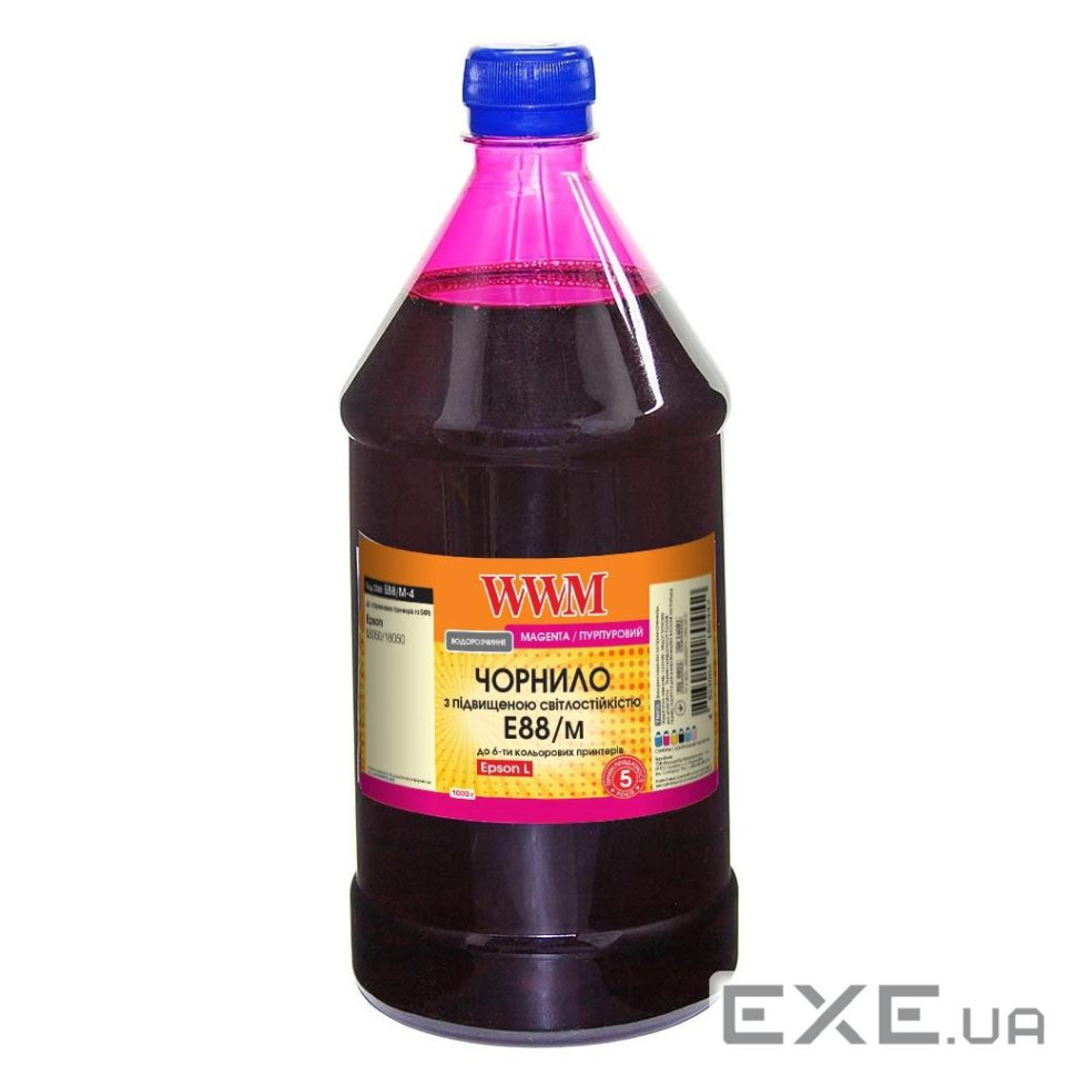 Чорнило WWM Epson L8050/L18050 1000г Magenta, water-soluble (E88/M-4)