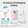 УМБ Vention 20000mAh 22,5W Fast Charging, USB-A, 2xUSB-C, with built-in USB-C cable, Black (FKBB0-C)