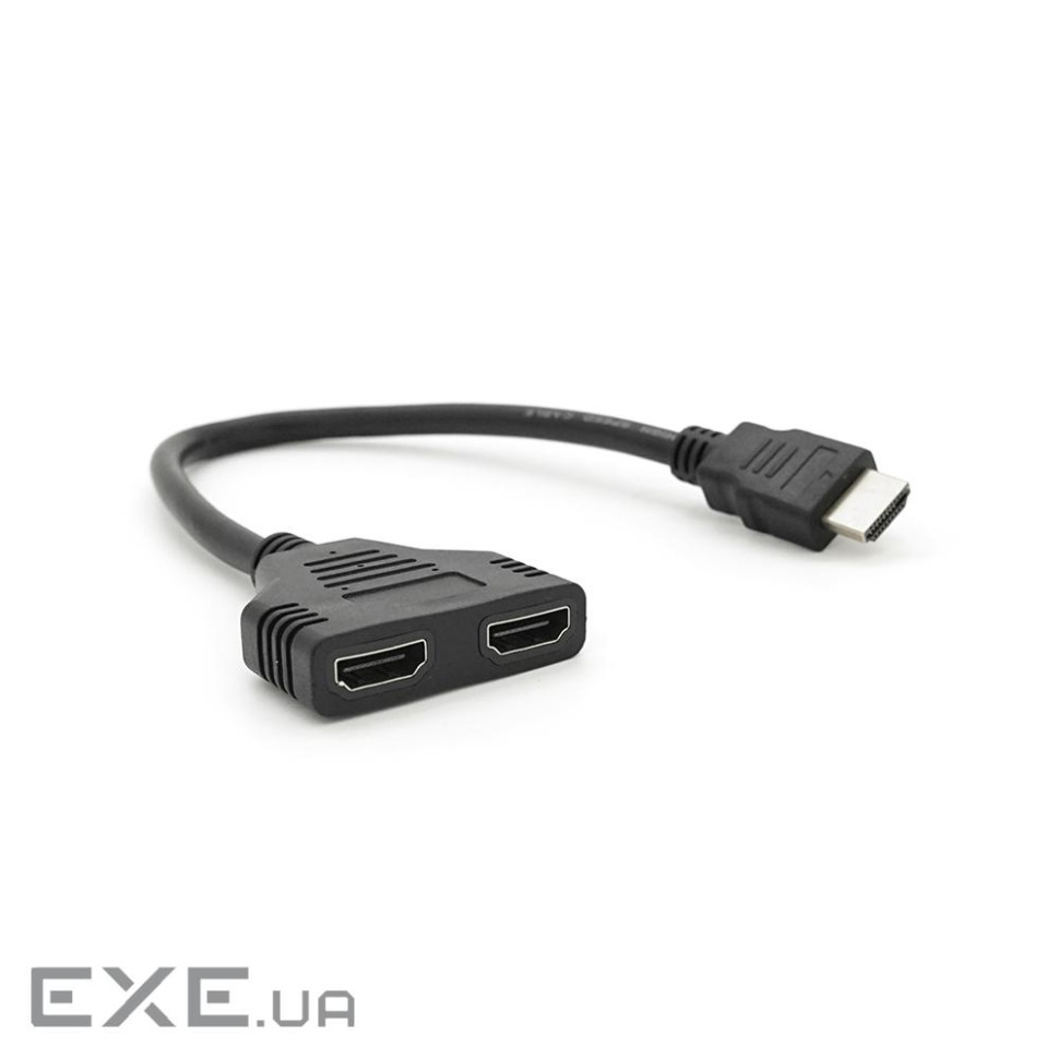 Розгалужувач HDMI 1=>2 порти, 1080P, кабель 30см, OEM (YT43340)