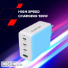 Зарядний пристрій Canyon CU100ACC GaN 100W 3xPD 1xQC EU White (CNS-CUW100ACC)