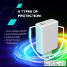 Зарядний пристрій Canyon CU100ACC GaN 100W 3xPD 1xQC EU White (CNS-CUW100ACC)