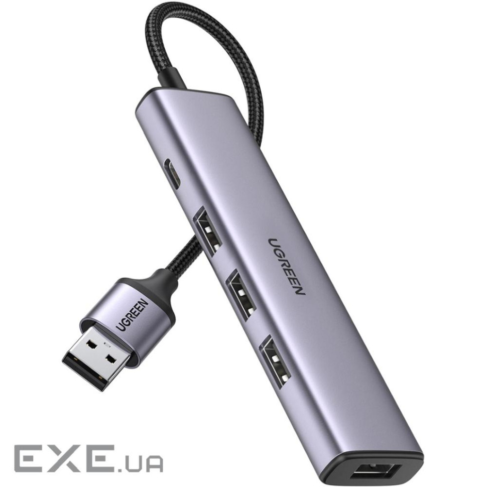 Хаб USB 3.0 -> 4хUSB 3.0 з живленням Type-C CM473 Ugreen (20805)
