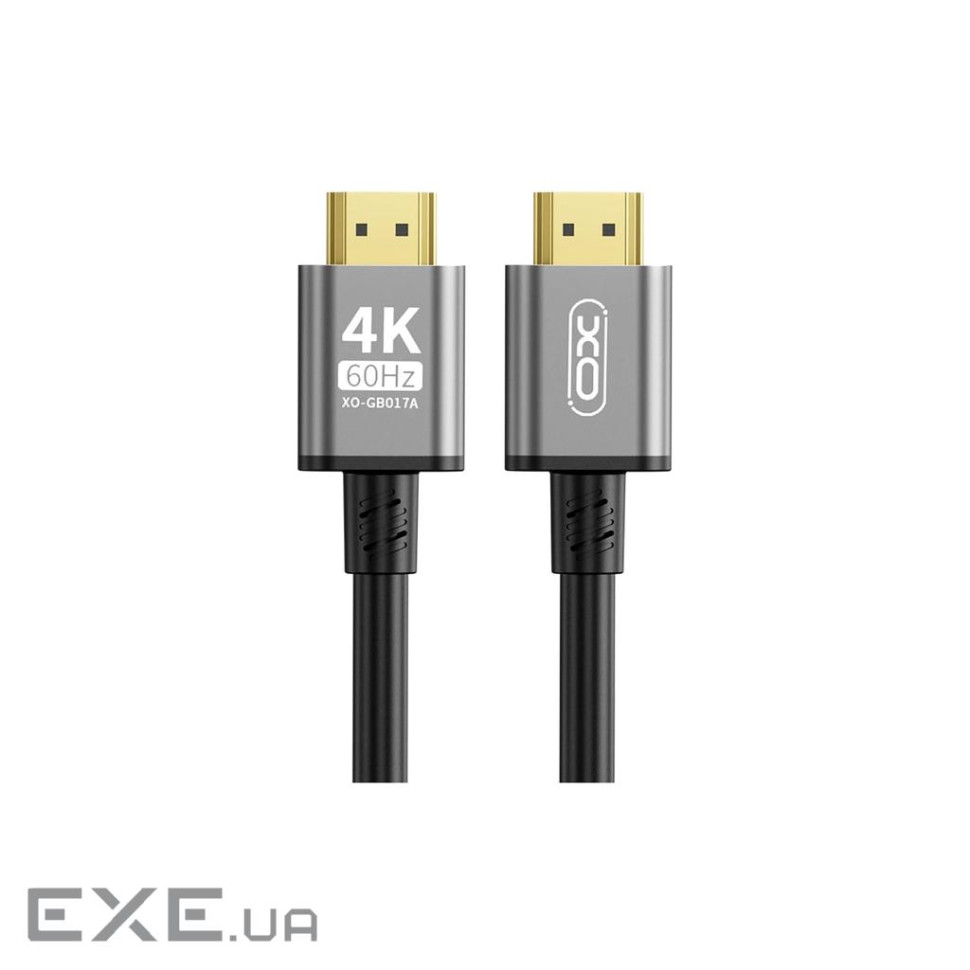 Кабель XO (GB017A-HDMI.tranish) HDMI-HDMI V.2.0, 3м Tranish