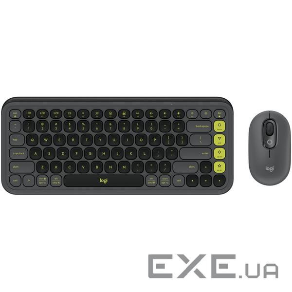 Комплект (клавіатура, миша) бездротовий Logitech Pop Icon Combo Graphite (920-013156)
