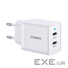 Зарядний пристрій Choetech 2xUSB-C 40W PD/QC/PPS (Q5006-EU-WH)