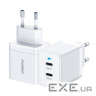 Зарядний пристрій Choetech 2xUSB-C 40W PD/QC/PPS (Q5006-EU-WH)
